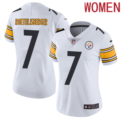 2019 Women Pittsburgh Steelers #7 Roethlisberger white Nike Vapor Untouchable Limited NFL Jersey->green bay packers->NFL Jersey